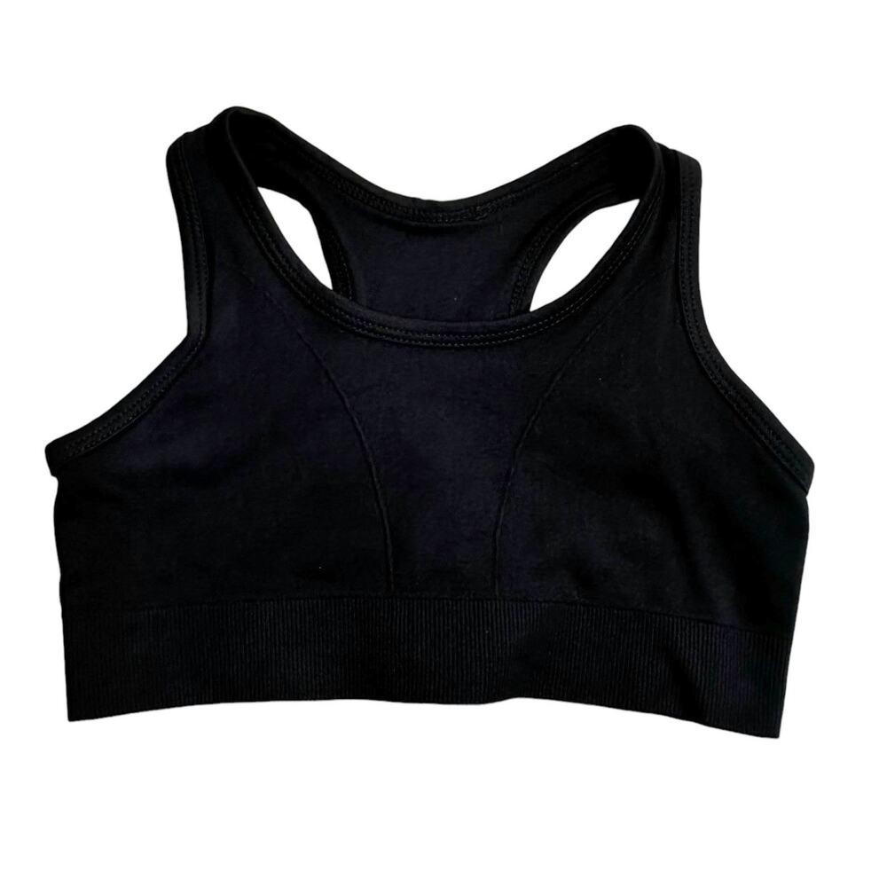 Zella New Girls Sports Bra Black Size Small 7/8 Activewear Tween Sports Gear